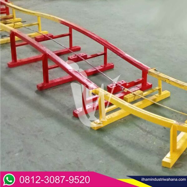 penambahan rel naik turun mini coaster per meter