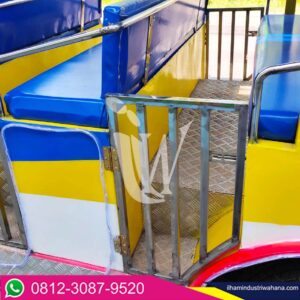 pintu steinless kereta mini satu sisi